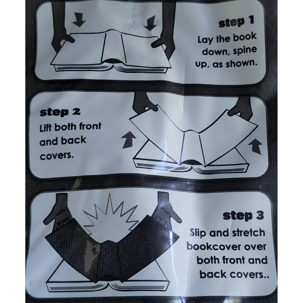 It's Academic Stretchable Book Cover New Set Of 3 Pink Blue & Black